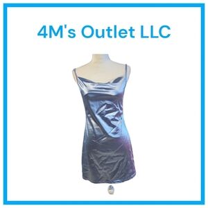 Women's Satin Sleeveless Spaghetti Strap Mini Dress Sexy Slip